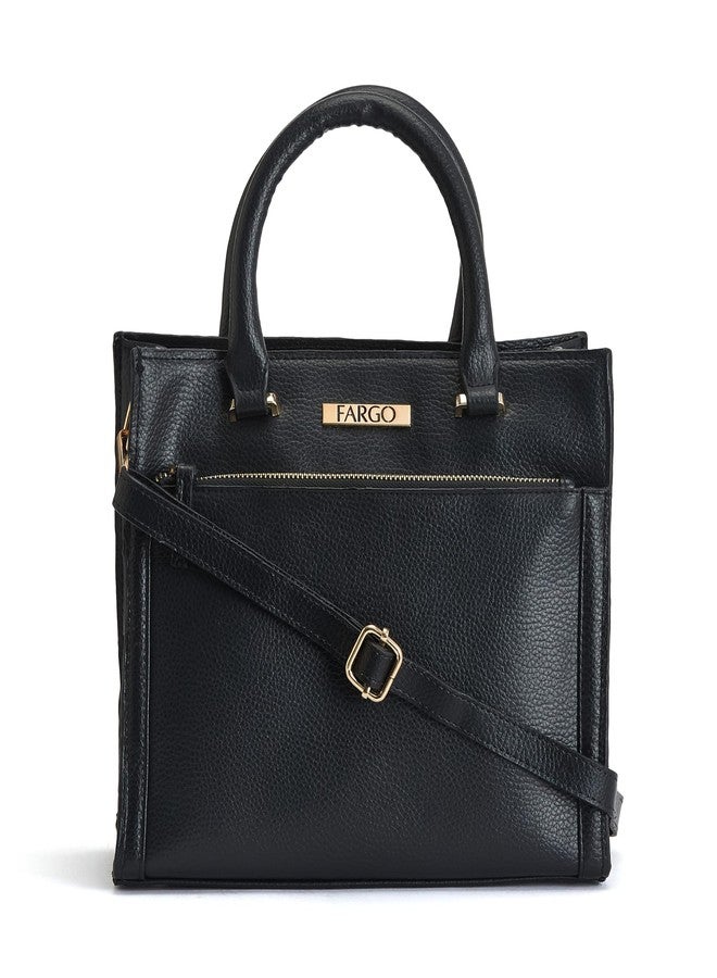 Fargo Nova Handbag for Women | Premium Vegan Leather with Smooth Zip, Luxury Look | Stylish Office, College & Casual Bag | Made in India (Black) - Image 1